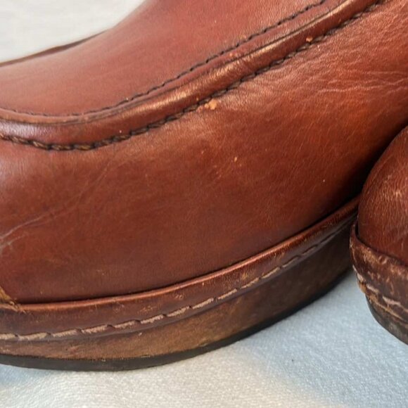 Womans 11B Vintage Leather Wood Clogs Hippie Boho EUC - Picture 15 of 16